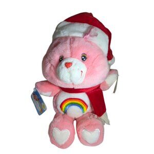 Care Bears Cheer Bear Plush Toy 20th Anniversary Holiday Edition Santa Hat Scarf